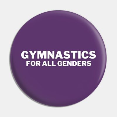 Gymnastics For All Genders White 2 Pin Official Gymnastics Gifts Store Merch