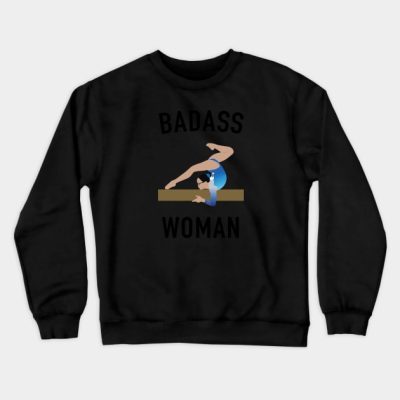 Badass Woman Crewneck Sweatshirt Official Gymnastics Gifts Store Merch