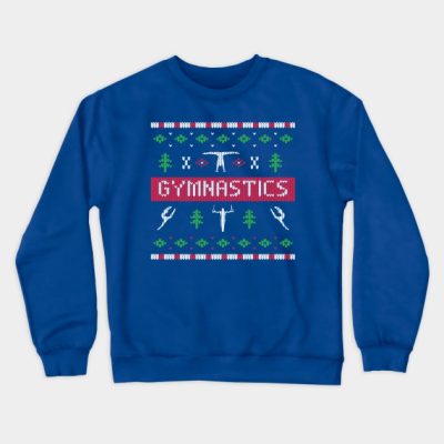 Gymnastics Ugly Christmas Sweater Crewneck Sweatshirt Official Gymnastics Gifts Store Merch