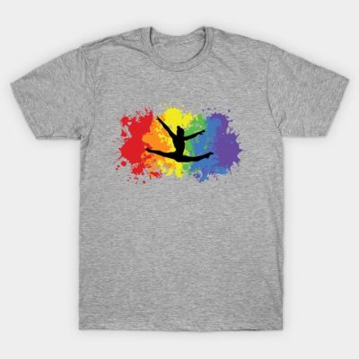 Rainbow Gymnast Splatter T-Shirt Official Gymnastics Gifts Store Merch