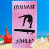 balance beam pink blush gymnast beach towel r 2l4tt7 1000 - Gymnastics Gifts