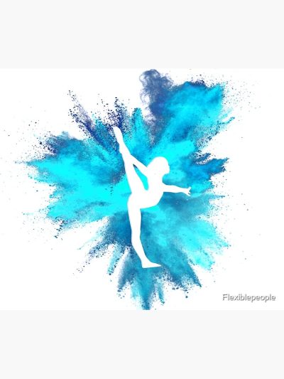 Gymnast Silhouette - Blue Explosion Tapestry Official Gymnastics Gifts Store Merch