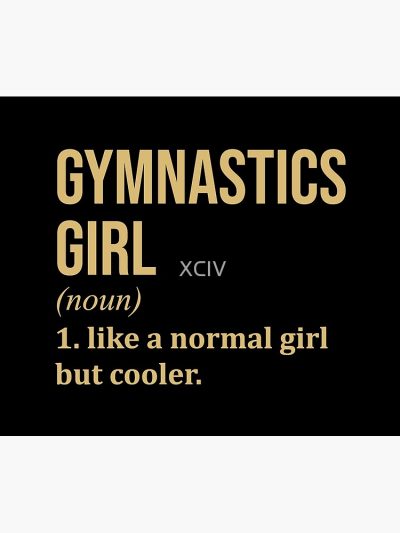 Gymnastics Girl Definition In Gold Tapestry Official Gymnastics Gifts Store Merch