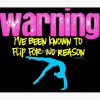 Gymnastics - Warning I Have Been Known To Flip For No Reason Tapestry Official Gymnastics Gifts Store Merch