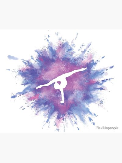 Gymnast Rainbow Explosion Pink Blue Tapestry Official Gymnastics Gifts Store Merch