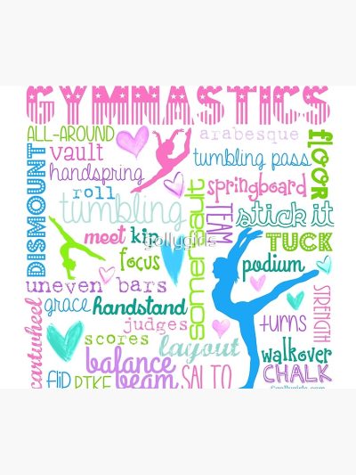 Gymnastics Typography In Pastels Tapestry Official Gymnastics Gifts Store Merch