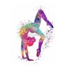 Gymnastics Girl Tumbling Colorful Watercolor Art Gift Tote Bag Official Gymnastics Gifts Store Merch