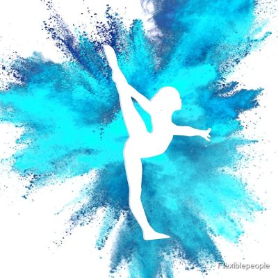 Gymnast Silhouette - Blue Explosion Tote Bag Official Gymnastics Gifts Store Merch