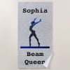 girls gymnastics beam queen faux glitter beach towel r6b072393b72f4a988a8f19066db2a60a eapwm 1000 - Gymnastics Gifts