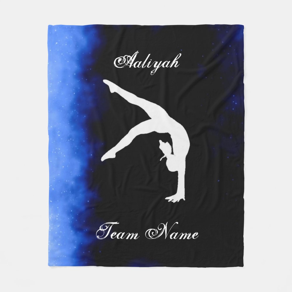 girls gymnastics black blue white w team name fleece blanket r81d6481be8584115b05177309a27aaa9 zke88 1000 - Gymnastics Gifts