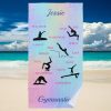 girls gymnastics skills personalized beach towel r ra8fp 1000 - Gymnastics Gifts