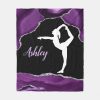 girls purple glitter gymnastics dance or cheer fleece blanket r3d03bd38f8e94c3db3baab137524bdf7 zke88 1000 - Gymnastics Gifts