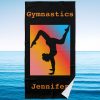 gymnastics beach towel w name of gymnast r r232c 1000 - Gymnastics Gifts