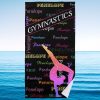 gymnastics beach towel with gymnast name all over r ra2f3 1000 - Gymnastics Gifts