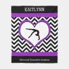 gymnastics chevron heart with monogram with purple fleece blanket r6c620af7c16343c8819176b5324806d1 zke88 1000 - Gymnastics Gifts