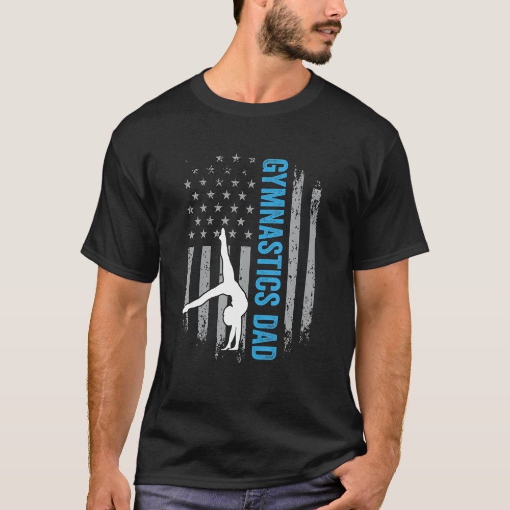 gymnastics dad gymnast father parent american flag t shirt r4b118d3b79f446bfa188d32758354dc1 k2gm8 1000 - Gymnastics Gifts