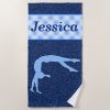 gymnastics girl light blue dark blue beach towel r3ca09657e34d40048645b621ff84d5ac eapwm 1000 - Gymnastics Gifts