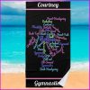 gymnastics word cloud beach towel r ra8fl 1000 - Gymnastics Gifts