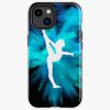  Gymnast Silhouette - Blue Explosion  (On Black) Iphone Case Official Gymnastics Gifts Store Merch