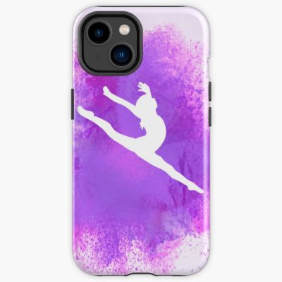 Gymnast Silhouette - Purple Explosion Iphone Case Official Gymnastics Gifts Store Merch