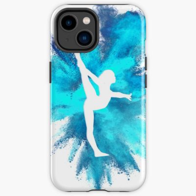 Gymnast Silhouette - Blue Explosion Iphone Case Official Gymnastics Gifts Store Merch