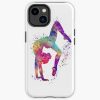 Gymnastics Girl Tumbling Colorful Watercolor Art Gift Iphone Case Official Gymnastics Gifts Store Merch