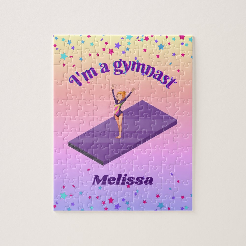 im a gymnast girl w leotard on purple gym mat jigsaw puzzle rfc51425bb3b84b02b049259f0424b8ed ambtl 8byvr 1000 - Gymnastics Gifts