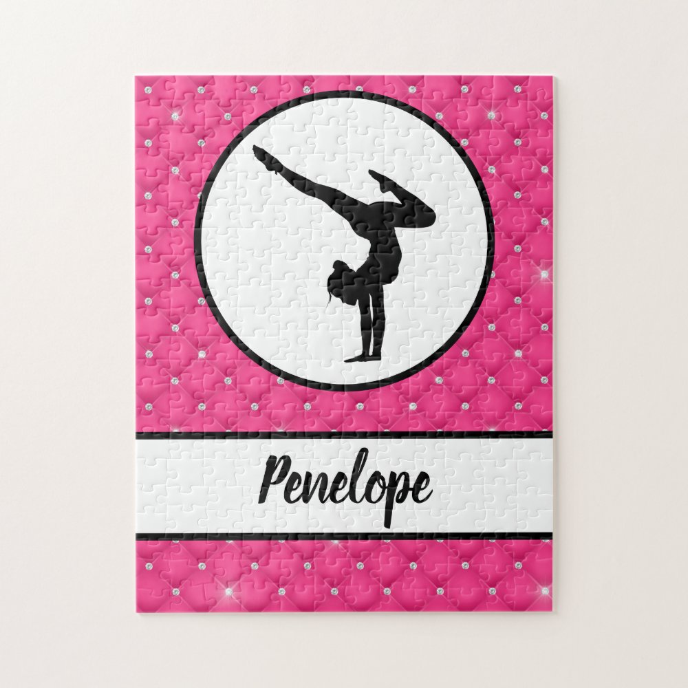 quilted hot pink faux rhinestone handstand jigsaw puzzle rfe6f8ff9450d437fb6a91452f5d3563f ambn9 8byvr 1000 - Gymnastics Gifts