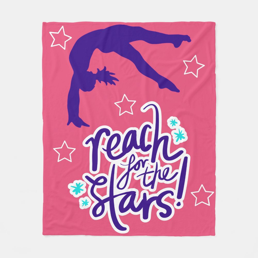 reach for the stars gymnastics tumbling photo pr fleece blanket rea33a63b9f7f48419623ecbe5c7256db zke88 1000 - Gymnastics Gifts