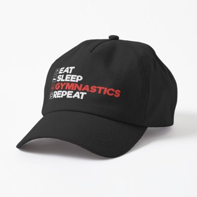 Eat Sleep Gymnastics Repeat: Funny Gymnastics Player Coach Lover Cap Official Gymnastics Gifts Store Merch