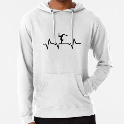 Gymnastics, Gymnast Ecg Heartbeat - Women'S Gymnastics Hoodie Official Gymnastics Gifts Store Merch