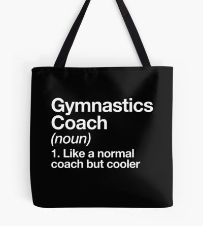 Gymnastics Coach Funny Definition Trainer Gift Design Tote Bag Official Gymnastics Gifts Store Merch