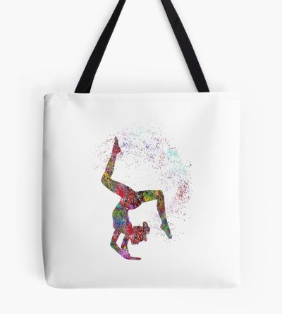 Gymnastics Girl, Watercolor Gymnastics, Teen Gift Tote Bag Official Gymnastics Gifts Store Merch