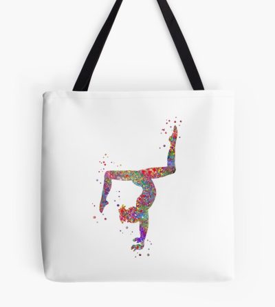 Gymnastics Girl, Watercolor Gymnastics, Teen Gift Tote Bag Official Gymnastics Gifts Store Merch