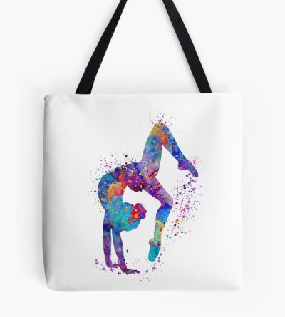 Gymnastics Tumbling Watercolor Sports Tote Bag Official Gymnastics Gifts Store Merch