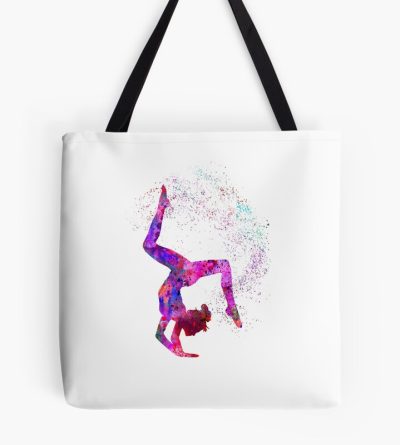 Gymnastics Girl, Watercolor Gymnastics, Teen Gift Tote Bag Official Gymnastics Gifts Store Merch