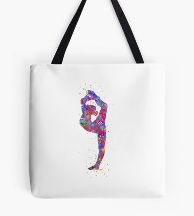 Gymnastics Girl, Watercolor Gymnastics, Teen Gift, Gymnastics Wall Art Tote Bag Official Gymnastics Gifts Store Merch