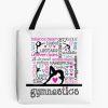 Gymnastics Tri-Color Typography Tote Bag Official Gymnastics Gifts Store Merch