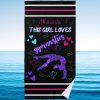 this girl loves gymnastics beach towel r rapj7 1000 - Gymnastics Gifts