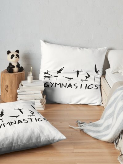 Gymnastics Man Throw Pillow Official Gymnastics Gifts Store Merch