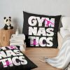 Gymnastics Pink & Green Throw Pillow Official Gymnastics Gifts Store Merch