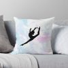 Water Colour Gymnastics Silhouette Throw Pillow Official Gymnastics Gifts Store Merch