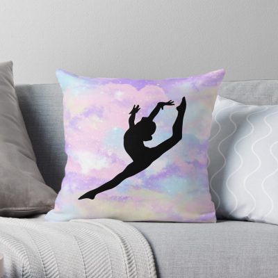 Gymnastics Leap Throw Pillow Official Gymnastics Gifts Store Merch