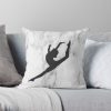 Marble Gymnast Silhouette Throw Pillow Official Gymnastics Gifts Store Merch