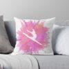 Pink Explosion Gymnastics Silhouette Throw Pillow Official Gymnastics Gifts Store Merch