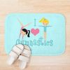 I Love Gymnastics Bath Mat Official Gymnastics Gifts Store Merch