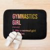 Gymnastics Girl Definition In Watercolor Bath Mat Official Gymnastics Gifts Store Merch