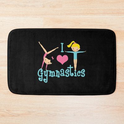 I Love Gymnastics - Gymnastics Player Bath Mat Official Gymnastics Gifts Store Merch