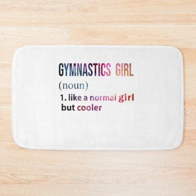 Gymnastics  Girl Like A Normal Girl But Cooler Galaxy Bath Mat Official Gymnastics Gifts Store Merch