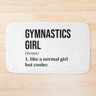 Gymnastics Girl Definition Bath Mat Official Gymnastics Gifts Store Merch